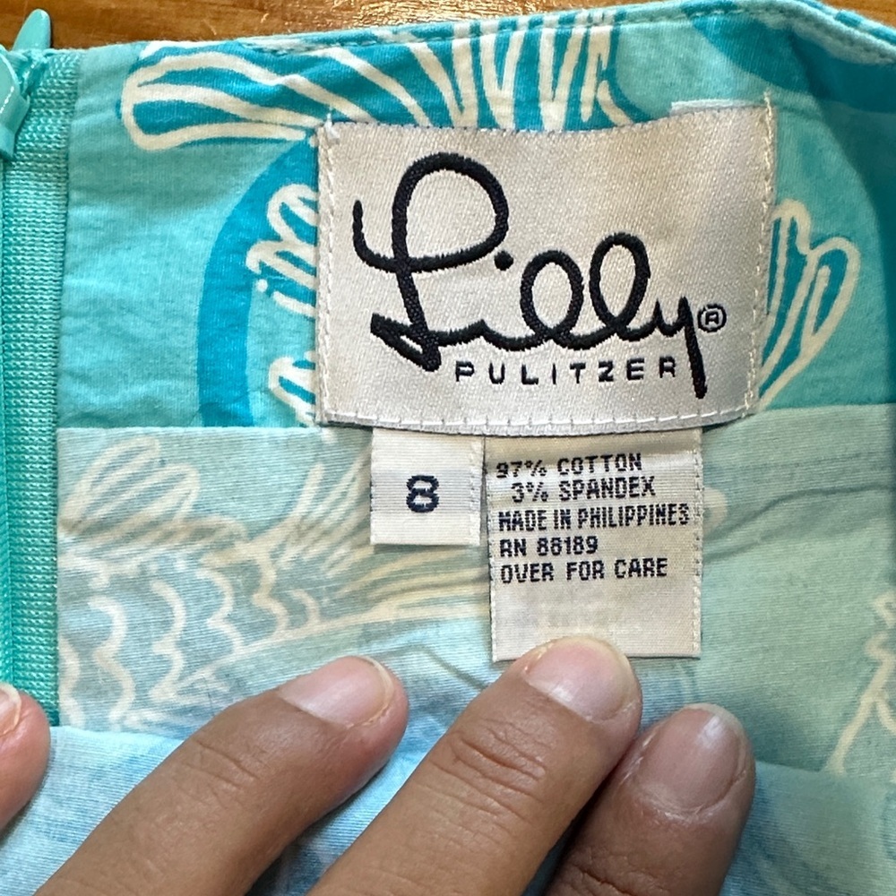 Lilly Pulitzer Blue Fish Print Mini Skirt - Picture 10 of 11
